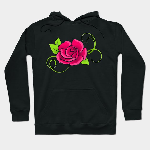 Rose Flower Hoodie by Penciligram